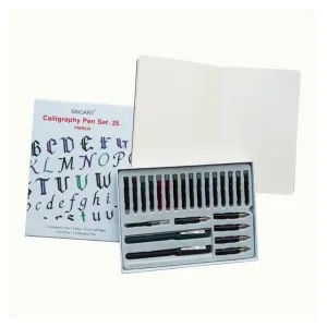 Sinoart 25pc Premium Calligraphy Pen Set in Gift Box