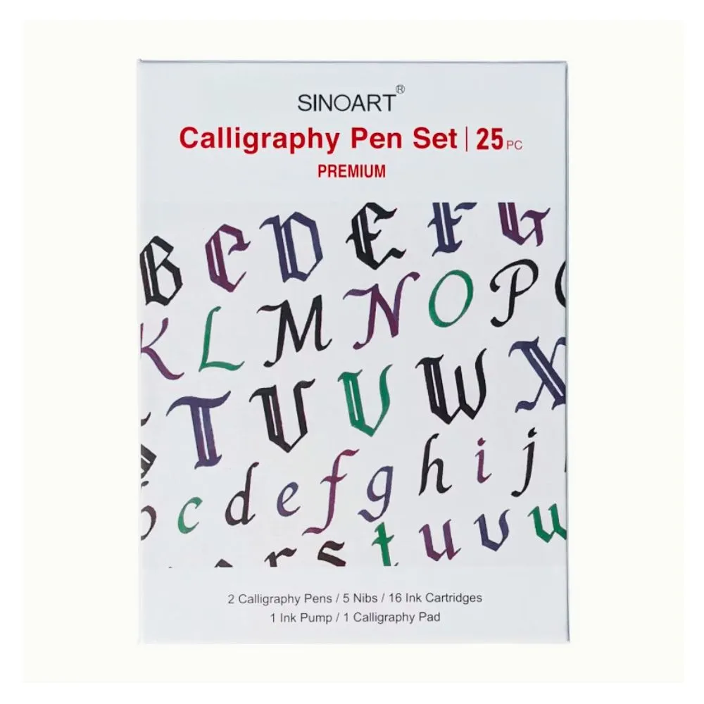 Sinoart 25pc Premium Calligraphy Pen Set in Gift Box