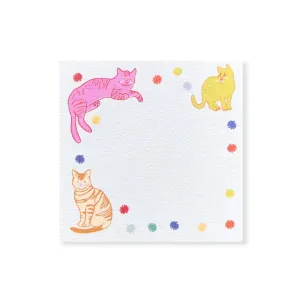 Small Square Notes (Neon Cats)