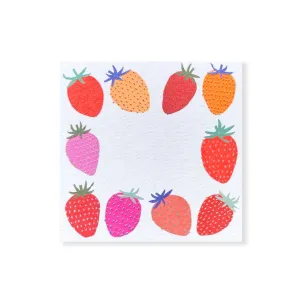 Small Square Notes (Neon Strawberries)
