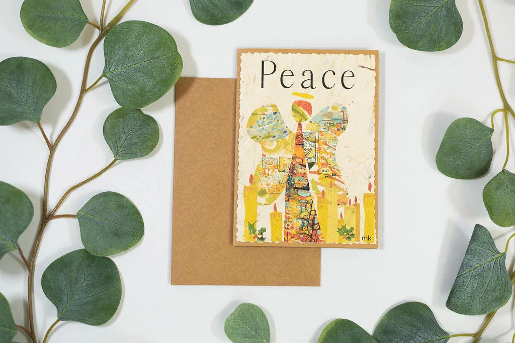 Spread Holiday Cheer with Vibrant Handmade Banana Paper Christmas Cards**