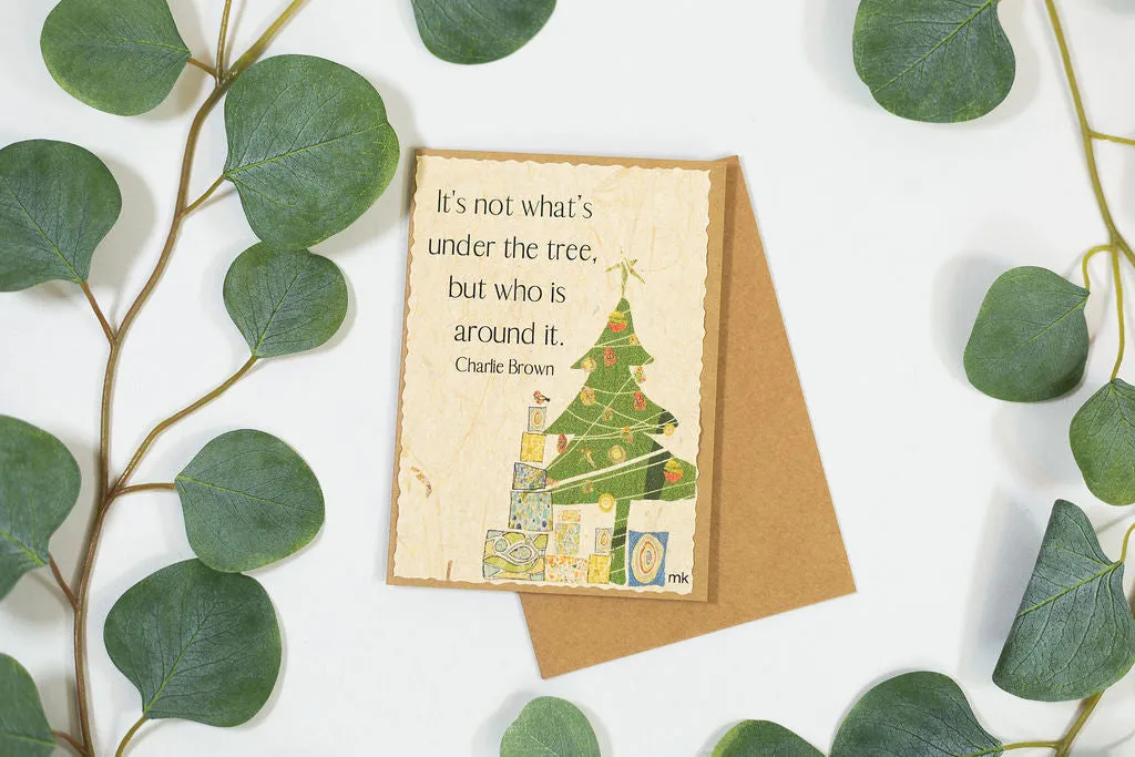 Spread Holiday Cheer with Vibrant Handmade Banana Paper Christmas Cards**