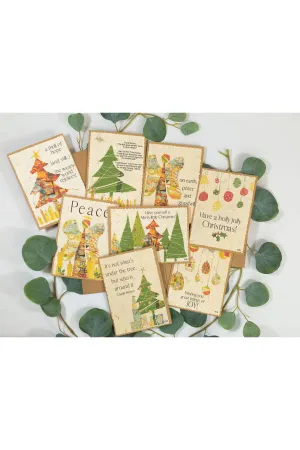 Spread Holiday Cheer with Vibrant Handmade Banana Paper Christmas Cards**