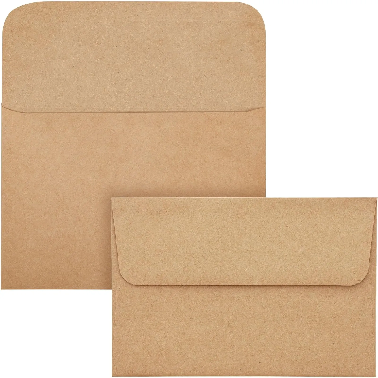 Sustainable Greetings: Kraft Paper Blank Cards and Envelopes - 4x6 inches (100 Pack)