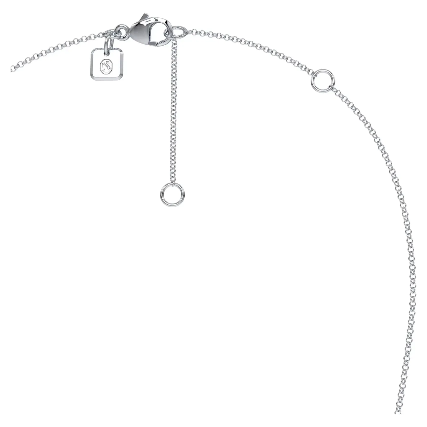 Swarovski Diamond Eternity Round Solitaire Pendant Necklace 14K White Gold .75cts