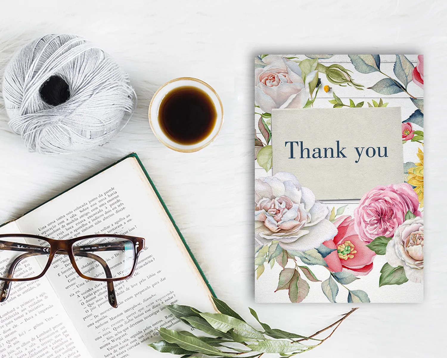 Thank You Flower Messages Note Cards