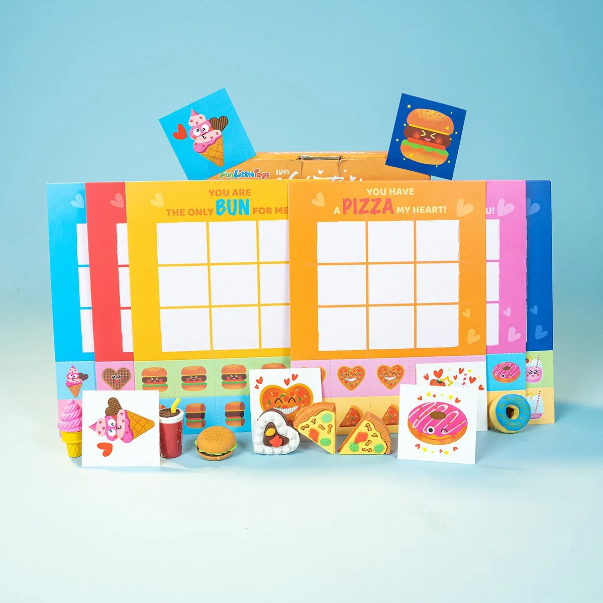 Valentines Day Game Cards with Tattoos Erasers & Stickers -Wholesale