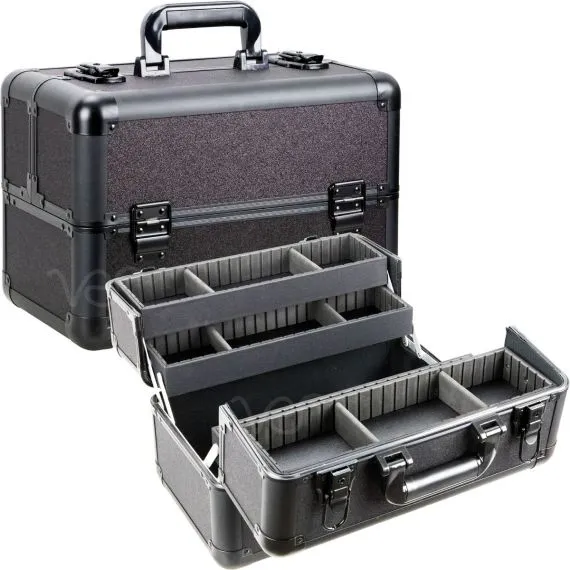 VER Beauty - Black Glitter Professional Cosmetic Case