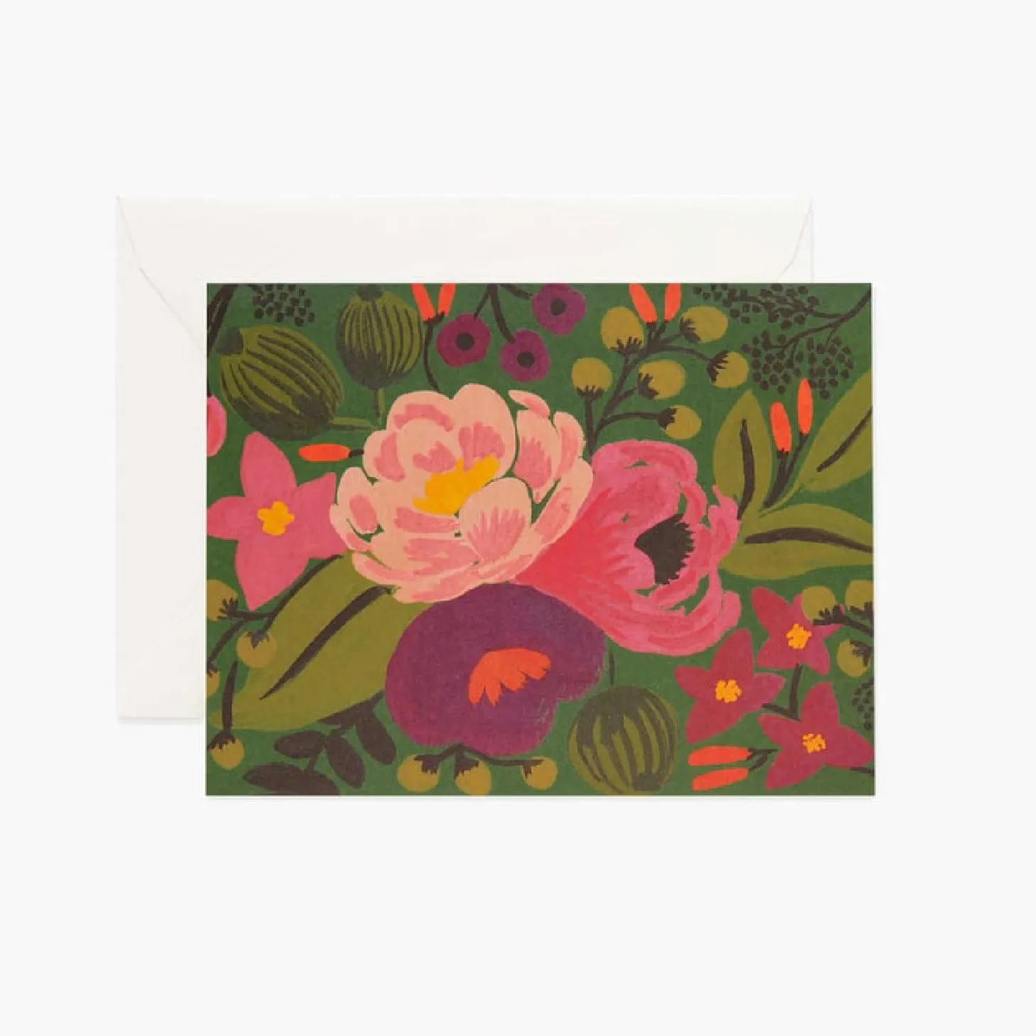 Vintage Blossoms Emerald Card