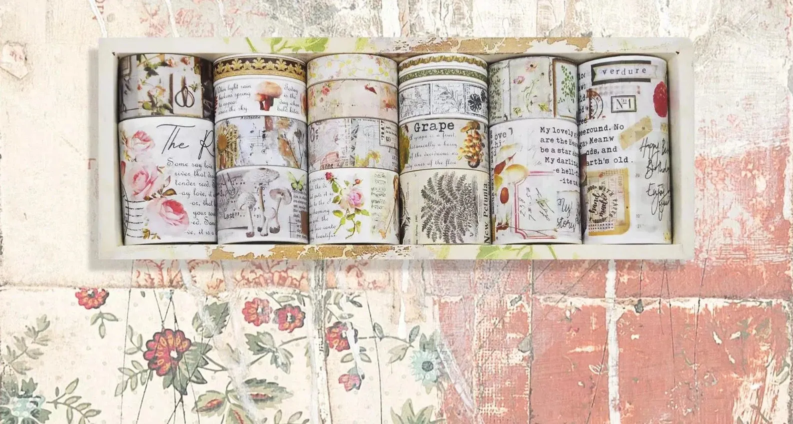 Vintage-Inspired Washi Tape for Nostalgic DIY Delight