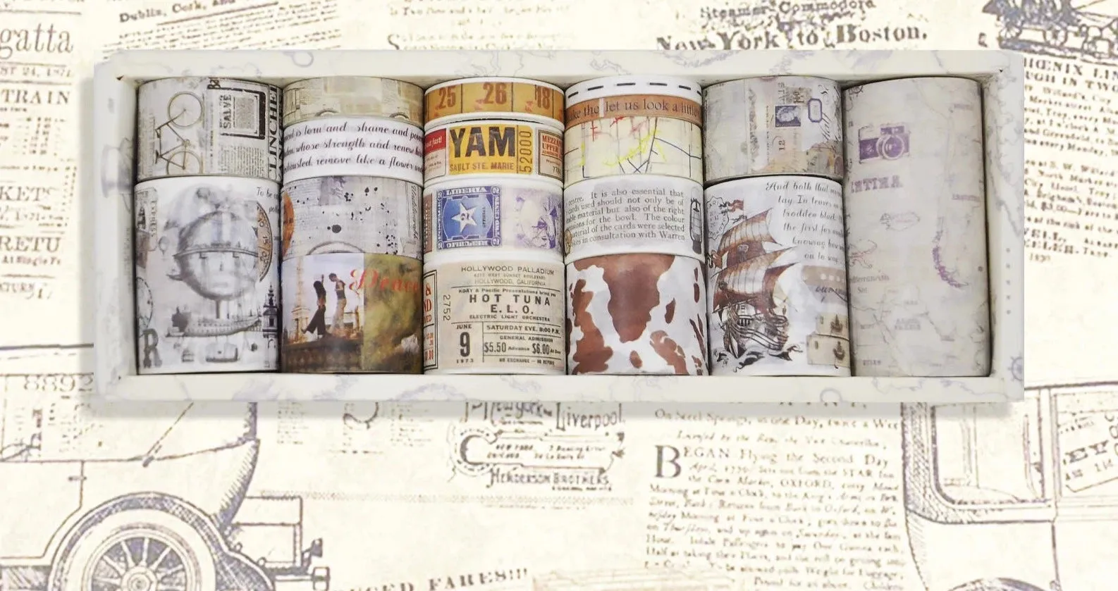 Vintage-Inspired Washi Tape for Nostalgic DIY Delight