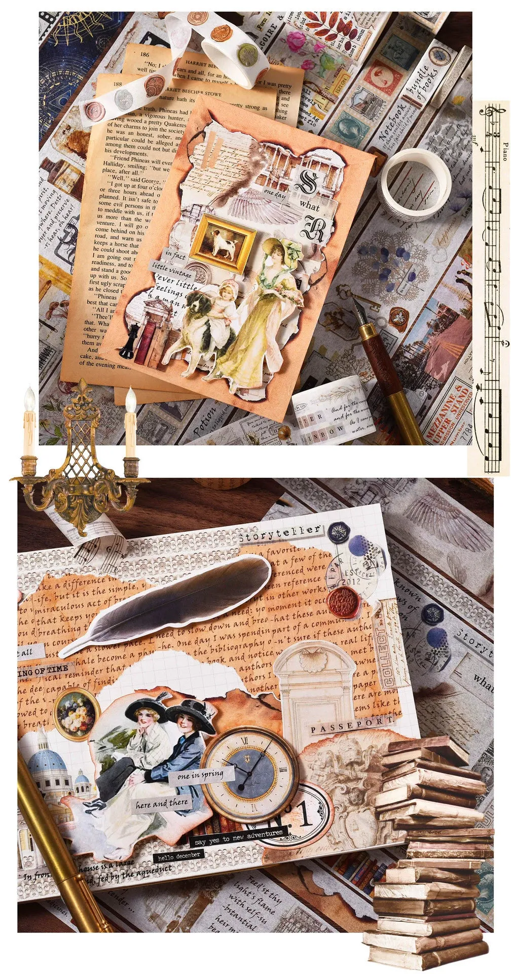 Vintage-Inspired Washi Tape for Nostalgic DIY Delight