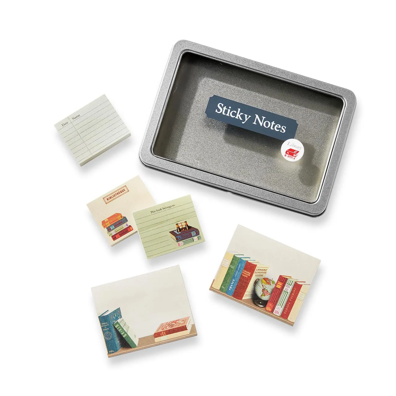 Vintage Library Sticky Notes