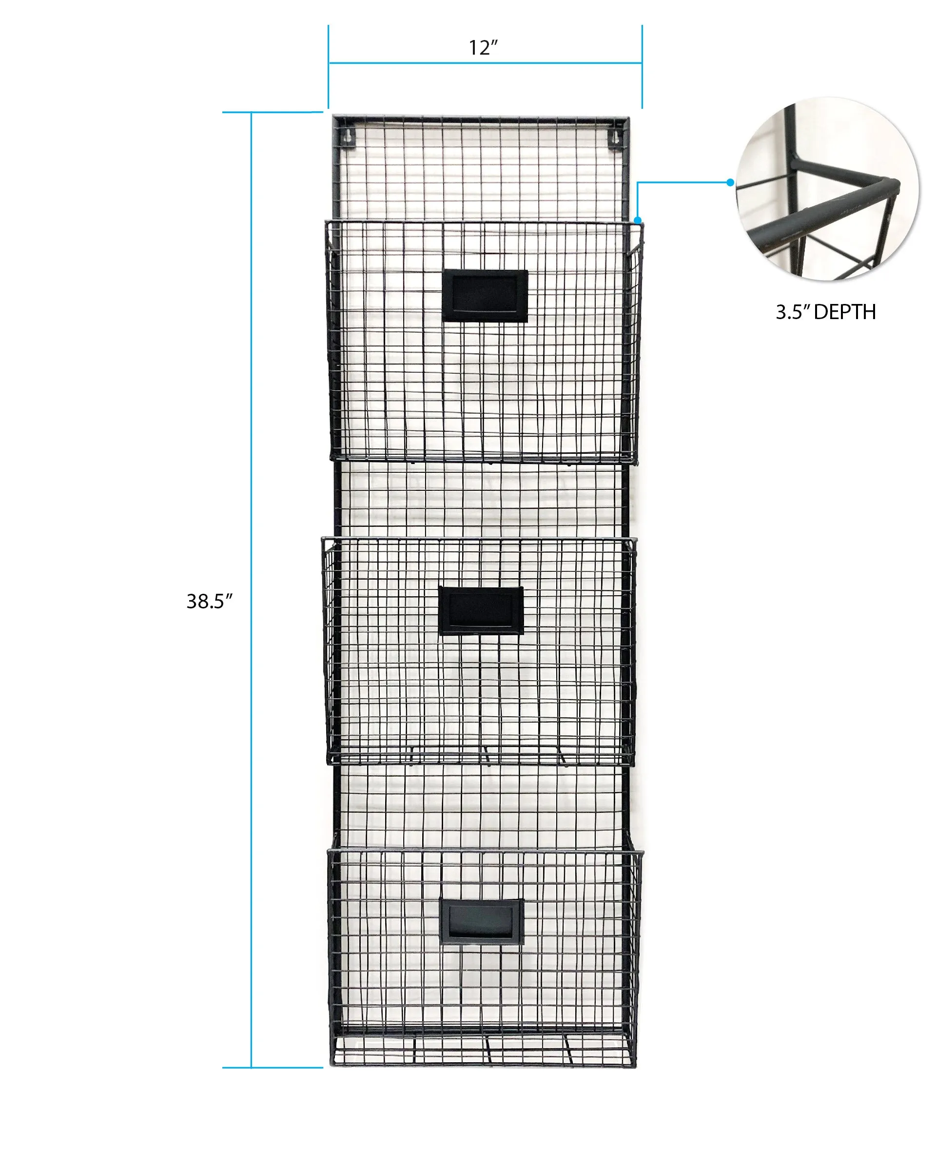 Wall-Mounted 3 Tiers Paper Holder