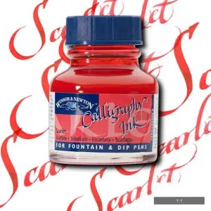 WINSOR & NEWTON CALLIGRAPHY INK 30ml - Scarlet