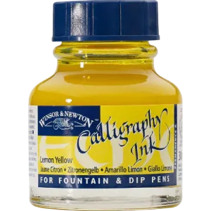 WINSOR & NEWTON : CALLIGRAPHY INK : NON CLOGGING : 30ML : LEMON YELLOW