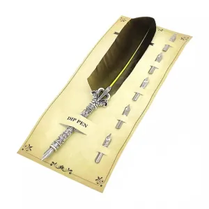 Yellow Goose Retro Feather Calligraphy Dip Quill Pen