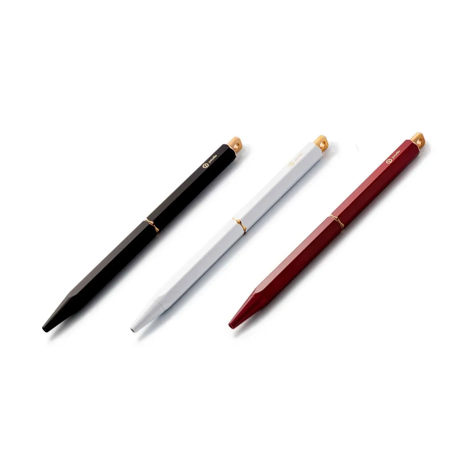 YSTUDIO Classic Revolve Portable Ball Pen, White