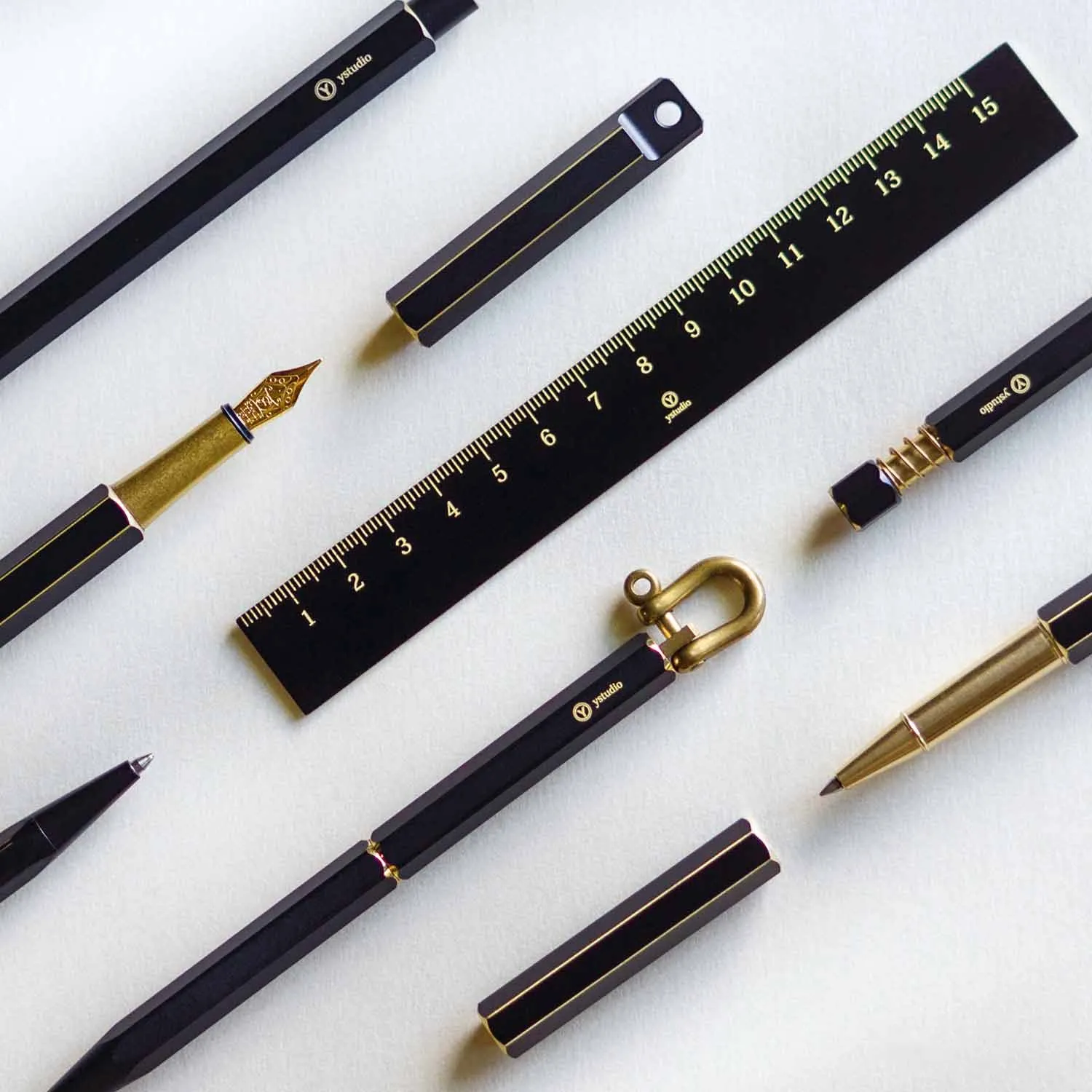 YSTUDIO Classic Revolve Spring Ball Pen, Black